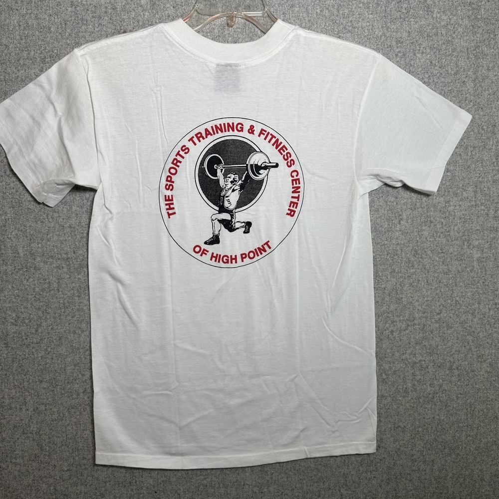 Vintage T-Shirt Tee‎ Short Sleeve Platinum Plus Large USA High Point Gym Single